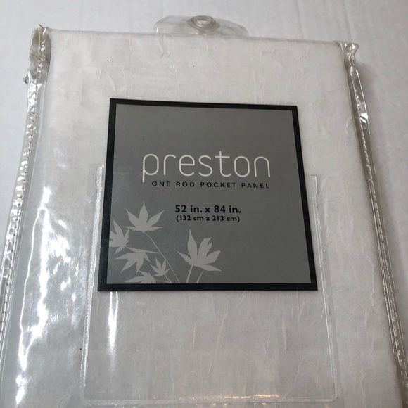 Preston white one rod pocket panel 52”x 84” - Picture 4 of 5